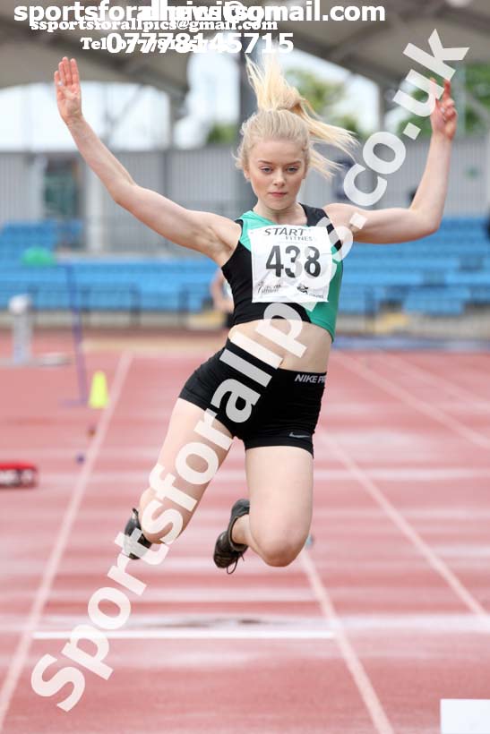 Womens under-20s long jump, Northern Senior and Under-20s Champs., SportsCity, Manchester. Photo: David T. Hewitson/Sports for All Pics